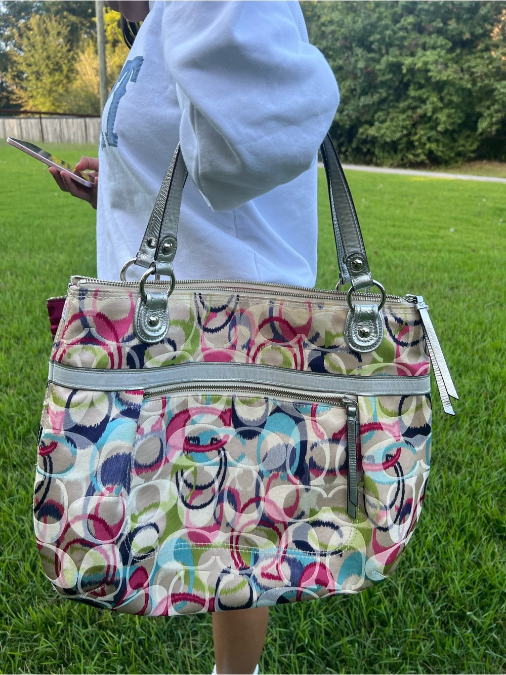Multicolor C-Print Tote Bag